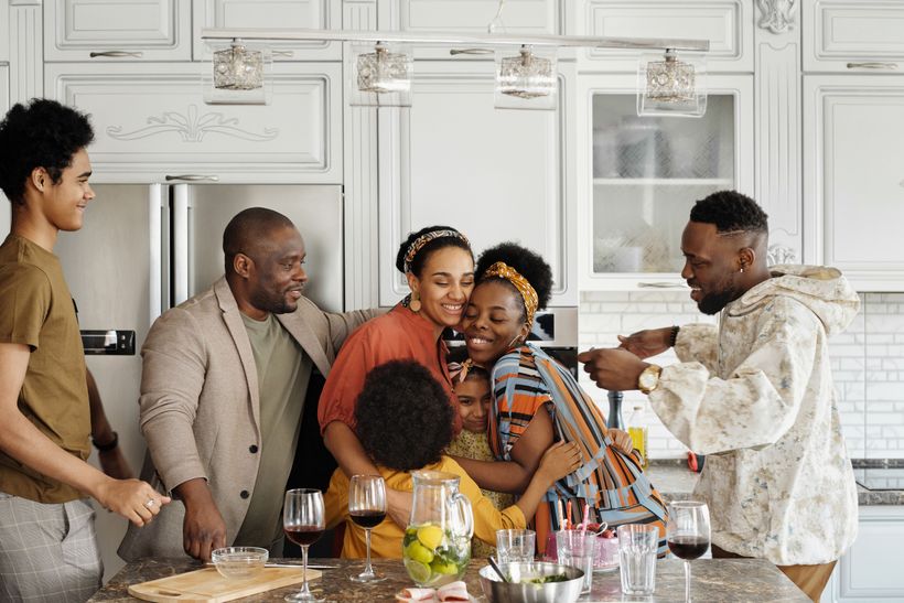 A diverse, joyful community of people together